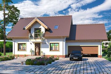  Projekt domu Ares III paliwo stałe (WOE1055) - projekt domu parterowego z poddaszem - Zdjęcie 1