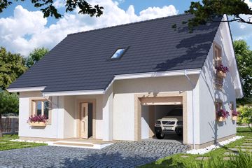  Projekt domu Werbi A (WRD2013) - projekt domu parterowego z poddaszem - Zdjęcie 1