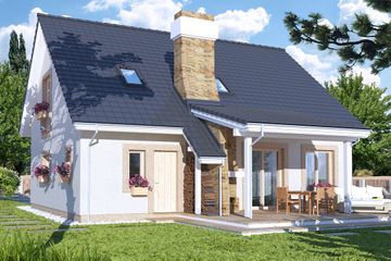  Projekt domu Werbi A (WRD2013) - projekt domu parterowego z poddaszem - Zdjęcie 4