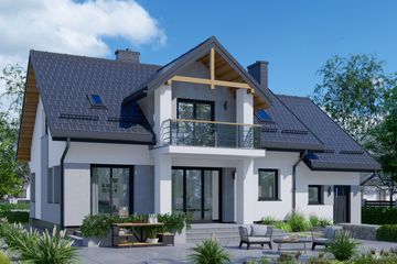  Projekt domu APS 233 (LUA1276) - projekt domu parterowego z poddaszem - Zdjęcie 2