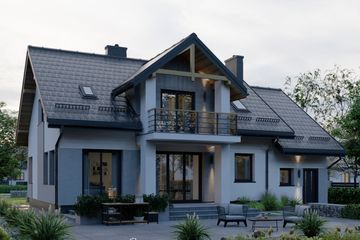  Projekt domu APS 233 (LUA1276) - projekt domu parterowego z poddaszem - Zdjęcie 4