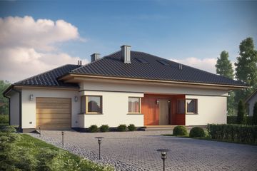  Projekt domu D131A (WAI1272) - projekt domu parterowego z poddaszem - Zdjęcie 1