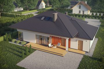  Projekt domu D131A (WAI1272) - projekt domu parterowego z poddaszem - Zdjęcie 3