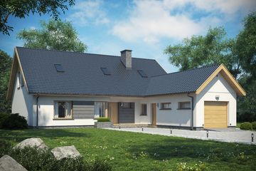  Projekt domu D152A (WAI1275) - projekt domu parterowego - Zdjęcie 1