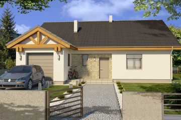  Projekt domu Ambrozja 1a (WRD2014) - projekt domu parterowego - Zdjęcie 1