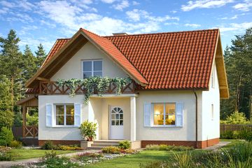  Projekt domu WB-3935 (KRA3543) - projekt domu parterowego z poddaszem - Zdjęcie 2