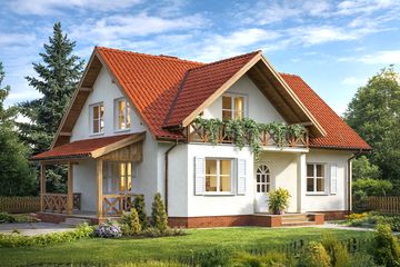  Projekt domu WB-3935 (KRA3543) - projekt domu parterowego z poddaszem - Zdjęcie 1