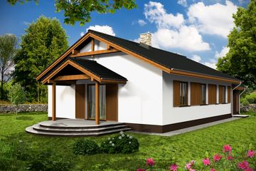  Projekt domu Celinka z garażem 1-st. [A] (WRF1558) - projekt domu parterowego - Zdjęcie 2