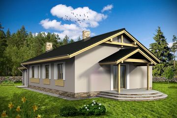  Projekt domu Celinka II z garażem 1-st. [A] (WRF1559) - projekt domu parterowego - Zdjęcie 2