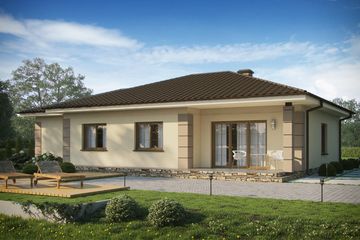  Projekt domu D117A (WAI1298) - projekt domu parterowego - Zdjęcie 2