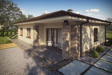  Projekt domu D117A (WAI1298) - projekt domu parterowego - Zdjęcie 4