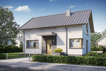  Projekt domu D170 (WAI1300) - projekt domu parterowego z poddaszem - Zdjęcie 1