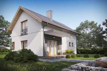  Projekt domu D170 (WAI1300) - projekt domu parterowego z poddaszem - Zdjęcie 3