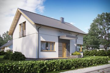  Projekt domu D170 (WAI1300) - projekt domu parterowego z poddaszem - Zdjęcie 4