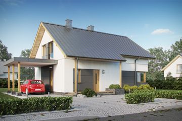  Projekt domu D169 (WAI1301) - projekt domu parterowego z poddaszem - Zdjęcie 1