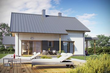  Projekt domu D169 (WAI1301) - projekt domu parterowego z poddaszem - Zdjęcie 3