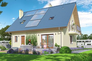  Projekt domu Pauza 2 paliwo stałe (WOE1059) - projekt domu parterowego z poddaszem - Zdjęcie 3