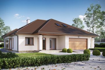  Projekt domu D204B (WAI1310) - projekt domu parterowego - Zdjęcie 1