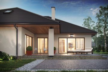  Projekt domu D204B (WAI1310) - projekt domu parterowego - Zdjęcie 3