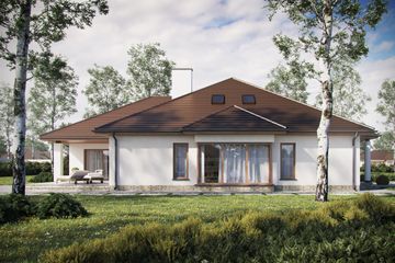  Projekt domu D204B (WAI1310) - projekt domu parterowego - Zdjęcie 4