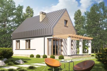  Projekt domu D58A - Ewelina A (WAI1311) - projekt domu parterowego - Zdjęcie 2