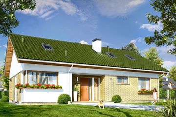  Projekt domu Oliwka 2 (WAH1583) - projekt domu parterowego - Zdjęcie 1