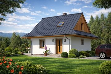  Projekt domu L-38 Dom nowa murowany (BBD1183) - projekt domu parterowego z poddaszem - Zdjęcie 3