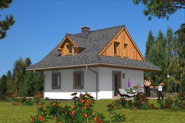  Projekt domu L-38 Dom nowa murowany (BBD1183) - projekt domu parterowego z poddaszem - Zdjęcie 4