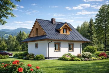  Projekt domu L-38 Dom nowa murowany (BBD1183) - projekt domu parterowego z poddaszem - Zdjęcie 4