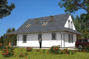  Projekt domu L-57 Dom ogrodowa murowany (BBD1185) - projekt domu parterowego z poddaszem - Zdjęcie 3