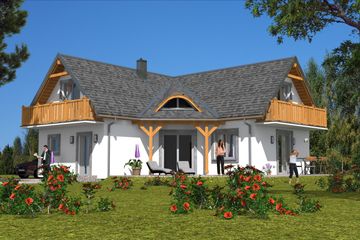  Projekt domu L-81 Dom tradycyjny (BBD1186) - projekt domu parterowego z poddaszem - Zdjęcie 1