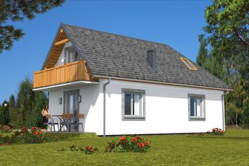  Projekt domu L-81 Dom tradycyjny (BBD1186) - projekt domu parterowego z poddaszem - Zdjęcie 2