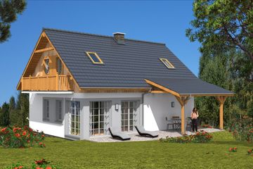  Projekt domu L-99 Dom polna murowany (BBD1188) - projekt domu parterowego z poddaszem - Zdjęcie 4