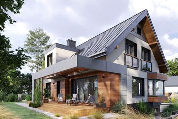  Projekt domu Agaton (1440) (KRD2569) - projekt domu parterowego z poddaszem - Zdjęcie 2