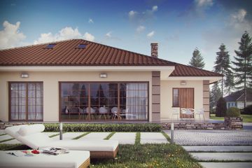  Projekt domu D205 (WAI1320) - projekt domu parterowego - Zdjęcie 3