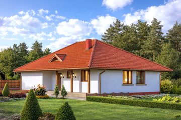  Projekt domu WB-3351 (KRA1152) - projekt domu parterowego - Zdjęcie 2