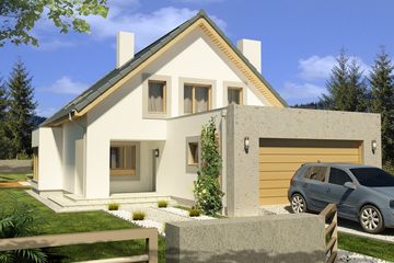  Projekt domu Andromeda b (WRD2036) - projekt domu parterowego z poddaszem - Zdjęcie 2