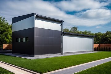  Projekt garażu G184 - Budynek garażowo - magazynowy (PRA1144) - projekt garażu parterowego - Zdjęcie 2