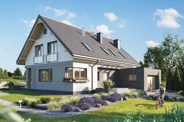  Projekt domu Zenon (1437) (KRD2571) - projekt domu parterowego z poddaszem - Zdjęcie 4