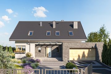  Projekt domu Zenon (1437) (KRD2571) - projekt domu parterowego z poddaszem - Zdjęcie 1