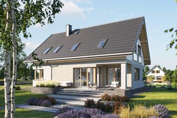  Projekt domu Zenon (1437) (KRD2571) - projekt domu parterowego z poddaszem - Zdjęcie 3