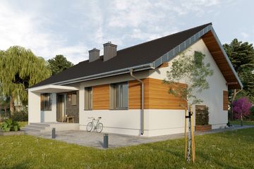  Projekt domu Domino Rex (1450) (KRD2573) - projekt domu parterowego - Zdjęcie 2