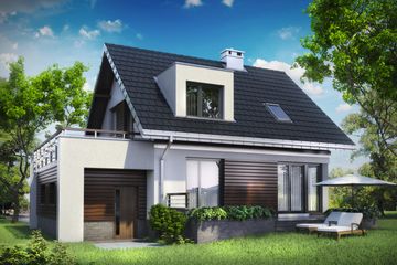  Projekt domu Mirona (1457) (KRD2574) - projekt domu parterowego z poddaszem - Zdjęcie 2