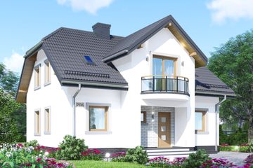  Projekt domu APS 206 (LUA1280) - projekt domu parterowego z poddaszem - Zdjęcie 1