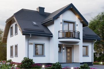  Projekt domu APS 206 (LUA1280) - projekt domu parterowego z poddaszem - Zdjęcie 3