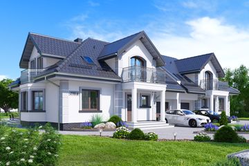  Projekt domu APS 216 (LUA1282) - projekt domu parterowego z poddaszem - Zdjęcie 1