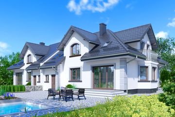  Projekt domu APS 216 (LUA1282) - projekt domu parterowego z poddaszem - Zdjęcie 2