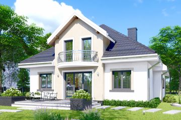  Projekt domu APS 251 (LUA1283) - projekt domu parterowego z poddaszem - Zdjęcie 2