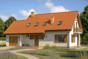  Projekt domu WB-3460 (KRA1153) - projekt domu parterowego z poddaszem - Zdjęcie 2