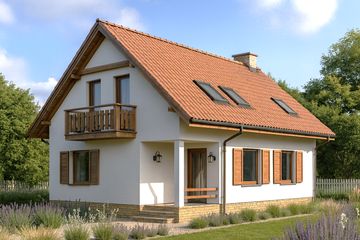  Projekt domu WB-3460 (KRA1153) - projekt domu parterowego z poddaszem - Zdjęcie 1